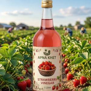Natural Strawberry Vinegar 1L – Premium Fruit Vinegar for Cooking, Salads, Detox Drinks & Healthy Lifestyle