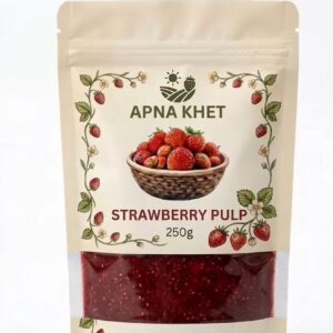 Strawberry Pulp 250g – Fresh & Natural Fruit Puree for Desserts, Shakes, Ice Cream & Baking