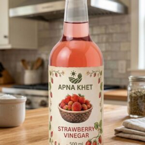 Natural Strawberry Vinegar 500ml – Fresh Farm Made, Raw & Unfiltered